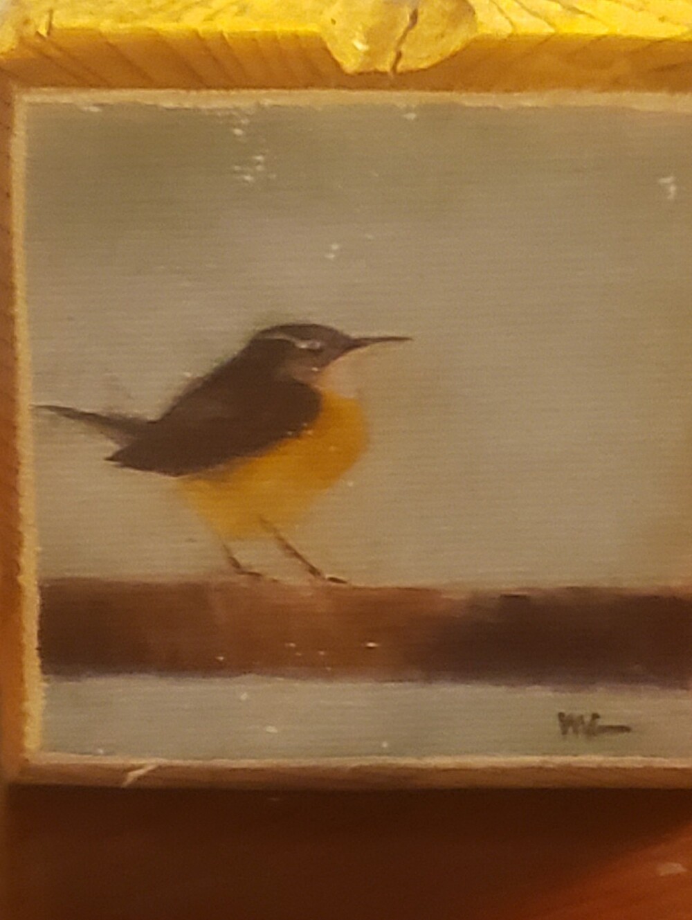 Mary Gregory Studios, Ltd., Original Bird Painting Western Red Cedar Block Art